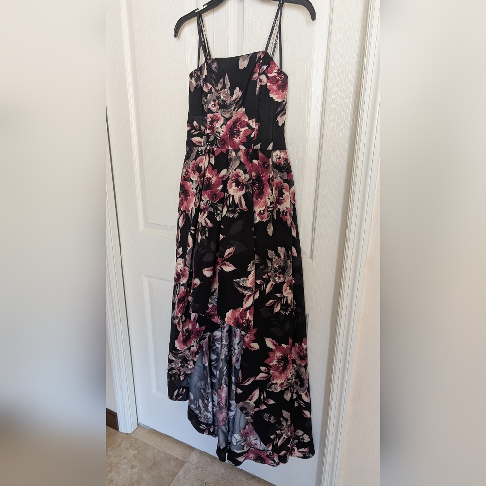 Plum And Pink High Low Formal Dress